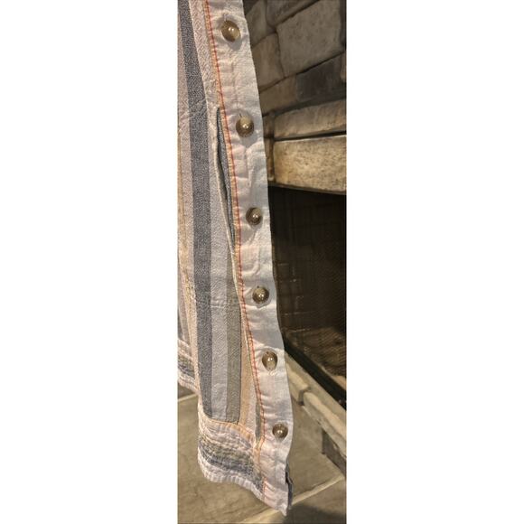 Women’s For Cynthia Striped Linen Blend Sleeveless Dress Size M *A3 - Picture 2 of 4